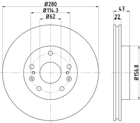 Tarcza hamulcowa HELLA 8DD 355 120-521