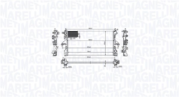 Chłodnica, układ chłodzenia silnika MAGNETI MARELLI 350213216800