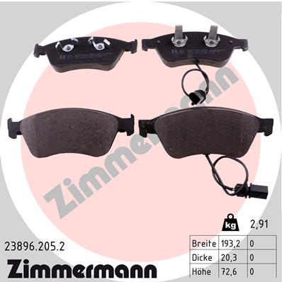 Klocki hamulcowe ZIMMERMANN 23896.205.2