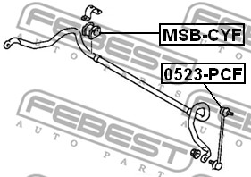 Guma stabilizatora FEBEST MSB-CYF