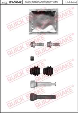 Zestaw tulei prowadzących zacisk hamulca QUICK BRAKE 113-0014X
