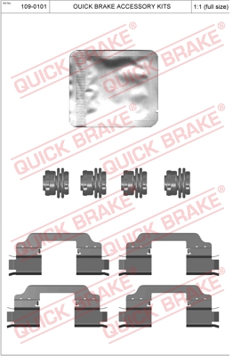 Zestaw akcesoriów montażowych  klocków hamulcowych QUICK BRAKE 109-0101