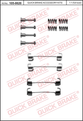 Zestaw montażowy szczęk hamulcowych QUICK BRAKE 105-0620