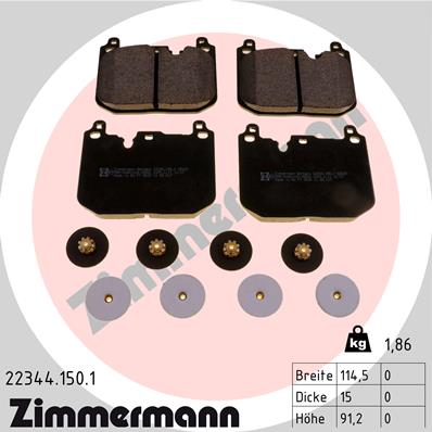 Klocki hamulcowe ZIMMERMANN 22344.150.1