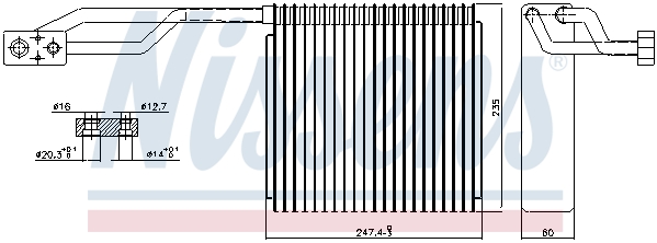 Parownik klimatyzacji NISSENS 92326