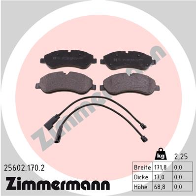 Klocki hamulcowe ZIMMERMANN 25602.170.2