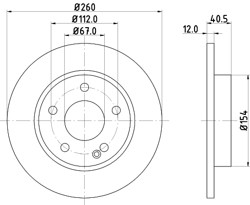 Tarcza hamulcowa HELLA PAGID 8DD 355 105-971