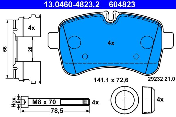 Klocki hamulcowe ATE 13.0460-4823.2