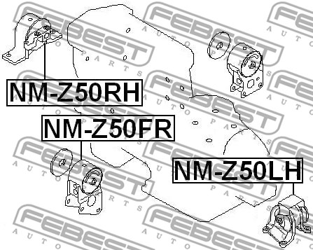 Poduszka silnika FEBEST NM-Z50LH