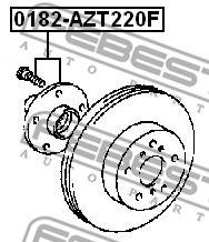 Piasta koła FEBEST 0182-AZT220F