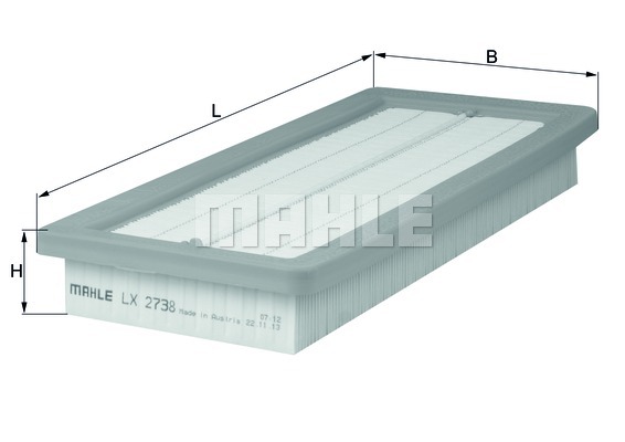 Filtr powietrza KNECHT LX 2738