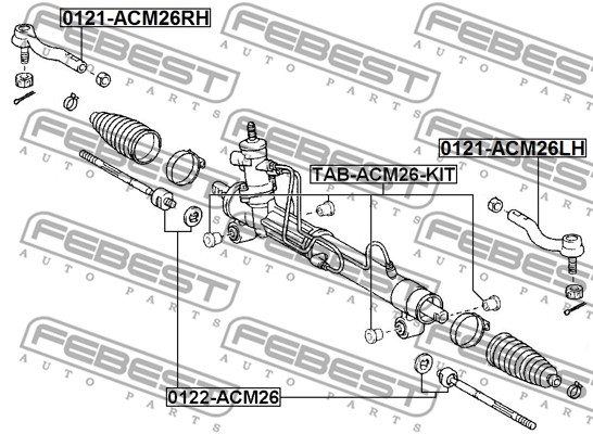 Końcówka drążka kierowniczego FEBEST 0121-ACM26RH