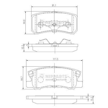 Klocki hamulcowe NIPPARTS J3615010