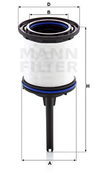 Filtr paliwa MANN-FILTER PU 7008 z KIT