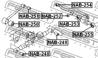 Tuleja wahacza FEBEST NAB-255