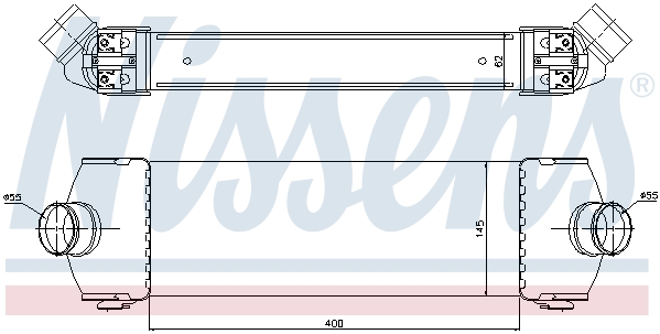 Chłodnica powietrza intercooler NISSENS 96641