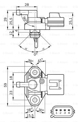 Czujnik ciśnienia paliwa BOSCH 0 261 230 093