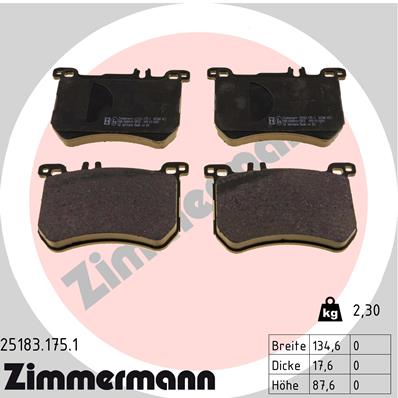 Klocki hamulcowe ZIMMERMANN 25183.175.1