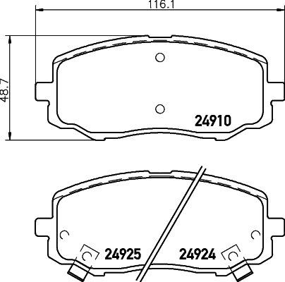 Klocki hamulcowe HELLA 8DB 355 014-901