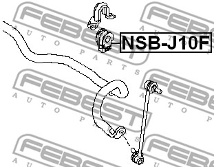 Guma stabilizatora FEBEST NSB-J10F