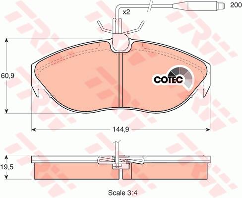 Klocki hamulcowe TRW GDB1105