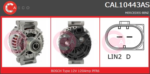 Alternator CASCO CAL10443AS