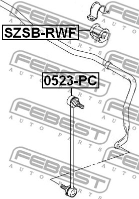 Guma stabilizatora FEBEST SZSB-RWF