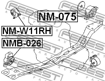 Poduszka silnika FEBEST NM-075