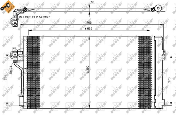 Skraplacz klimatyzacji NRF 35776