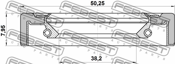 Pierścień uszczelniający półosi FEBEST 95GCY-40500808X
