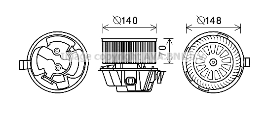 Silnik elektryczny dmuchawy AVA QUALITY COOLING DA8012