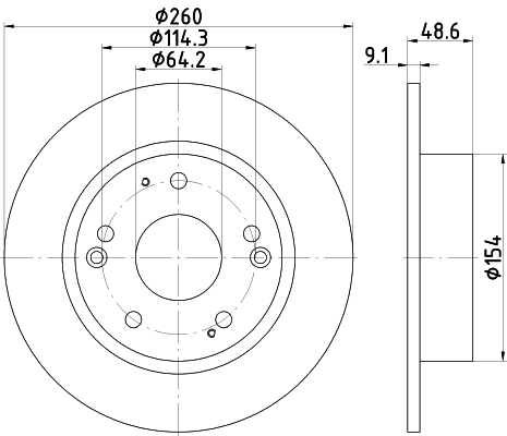 Tarcza hamulcowa HELLA PAGID 8DD 355 117-091