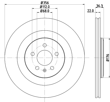 Tarcza hamulcowa HELLA PAGID 8DD 355 125-551