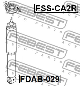 Tuleja montażowa amortyzatora FEBEST FDAB-029
