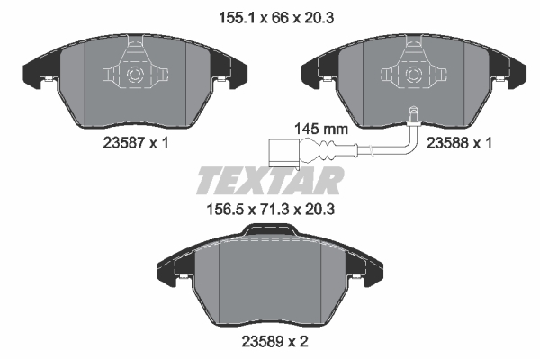 Klocki hamulcowe TEXTAR 2358701