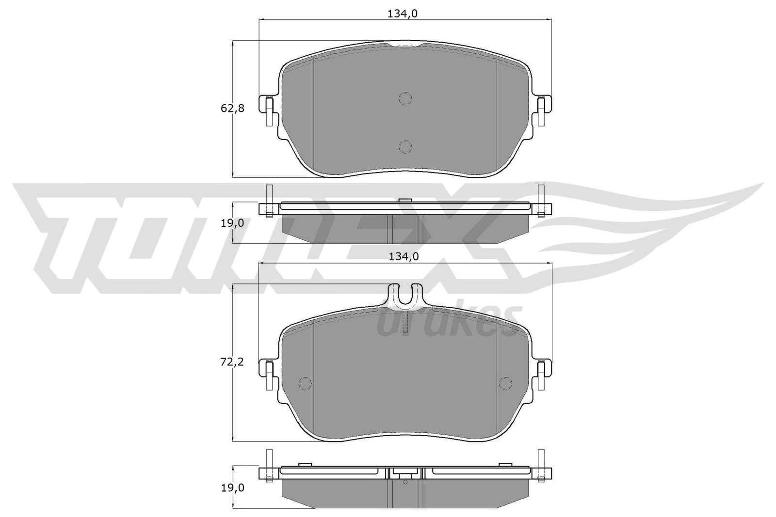 Klocki hamulcowe TOMEX BRAKES TX 19-90