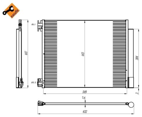 Skraplacz klimatyzacji NRF 350393