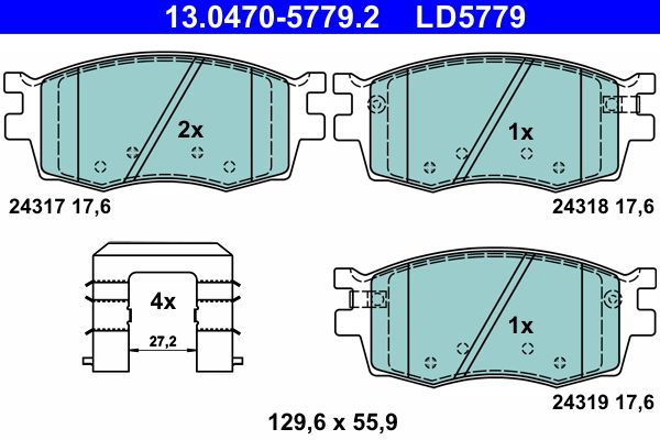 Klocki hamulcowe ATE 13.0470-5779.2