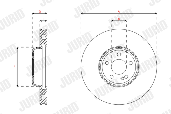 Tarcza hamulcowa JURID 563465JC-1