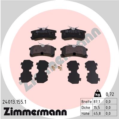 Klocki hamulcowe ZIMMERMANN 24013.155.1