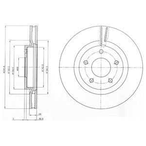 Tarcza hamulcowa DELPHI BG4109C