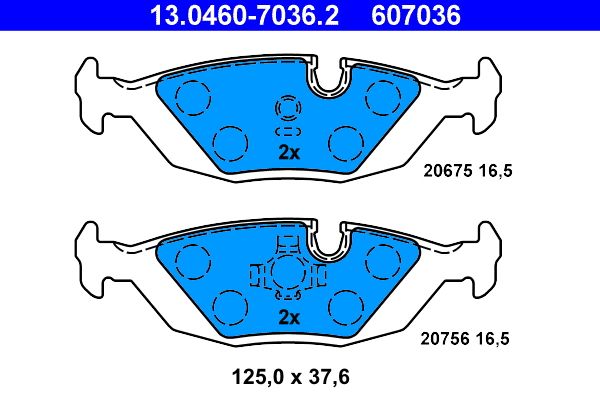 Klocki hamulcowe ATE 13.0460-7036.2