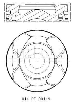 Tłok MAHLE 011 PI 00119 000