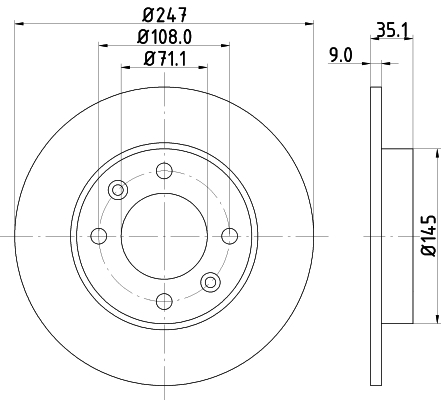 Tarcza hamulcowa HELLA 8DD 355 108-391