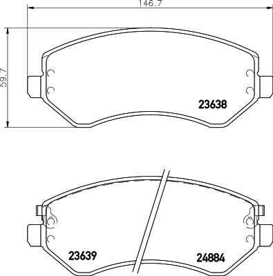 Klocki hamulcowe HELLA 8DB 355 010-051