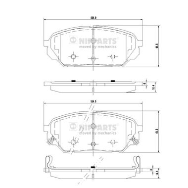 Klocki hamulcowe NIPPARTS N3600551