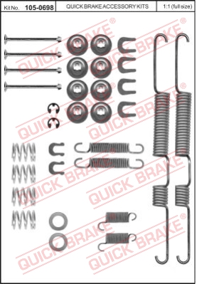 Zestaw dodatków do szczęk hamulcowych QUICK BRAKE 105-0698