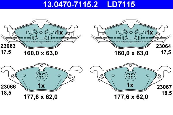 Klocki hamulcowe ATE 13.0470-7115.2