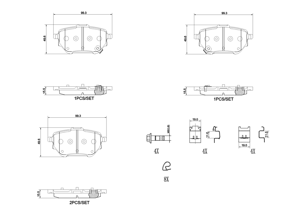 Klocki hamulcowe BREMBO P 83 182