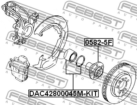 Łożysko koła FEBEST DAC42800045M-KIT